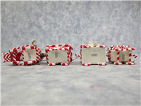 GUMDROP EXPRESS 4 Piece Winter Candy Cane Train Figurine Ornaments (Charming Tails, Fitz and Floyd, 2006)