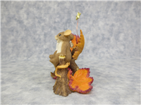 ALL I COULD WISH FOR IS THE RIGHT HERE BESIDE ME 3-1/8 inch Fall Mice on Log with Star Figurine (Charming Tails, Fitz and Floyd, 89/340, 2007)