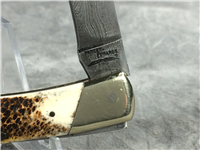 PARKER EDWARDS 405D Stag Damascus Lockback