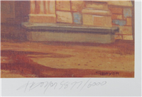 WALT DISNEY'S FOOTSTEPS Limited Edition Signed 23-1/2 x 17-1/2 inch Cast Member Lithograph Art (Charles Boyer, 1985)