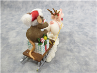 PULLING FOR A HAPPY HOLIDAY Mouse and Pig Figurine (Charming Tails, Enesco, 87/150)