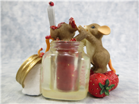 YOU ALWAYS HELP WHEN I'M IN A JAM Mouse and Jam Figurine (Charming Tails, Enesco, 89/194)