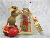 YOU ALWAYS HELP WHEN I'M IN A JAM Mouse and Jam Figurine (Charming Tails, Enesco, 89/194)