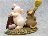 BLESS THIS MESS Mouse and Pig Figurine (Charming Tails, Enesco, 89/176)