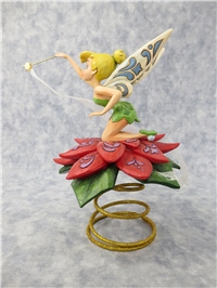 TINKER BELL 8 inch Disney Poinsettia Christmas Tree Topper Figurine (Jim Shore, Enesco, 4023546, 2011)