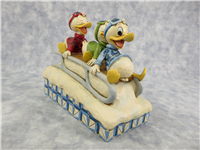 DOWNHILL DUCKS 4-7/8 inch Disney Huey Dewey & Louie Sledding Figurine (Jim Shore, Enesco, 4033270, 2012)