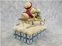 DOWNHILL DUCKS 4-7/8 inch Disney Huey Dewey & Louie Sledding Figurine (Jim Shore, Enesco, 4033270, 2012)