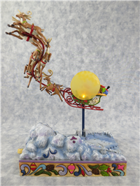 TO ALL A MERRY NIGHT 11-1/2 inch Light Up Santa & Reindeer Musical Figurine (Jim Shore, Enesco, 4027708, 2012)