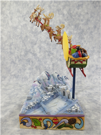 TO ALL A MERRY NIGHT 11-1/2 inch Light Up Santa & Reindeer Musical Figurine (Jim Shore, Enesco, 4027708, 2012)