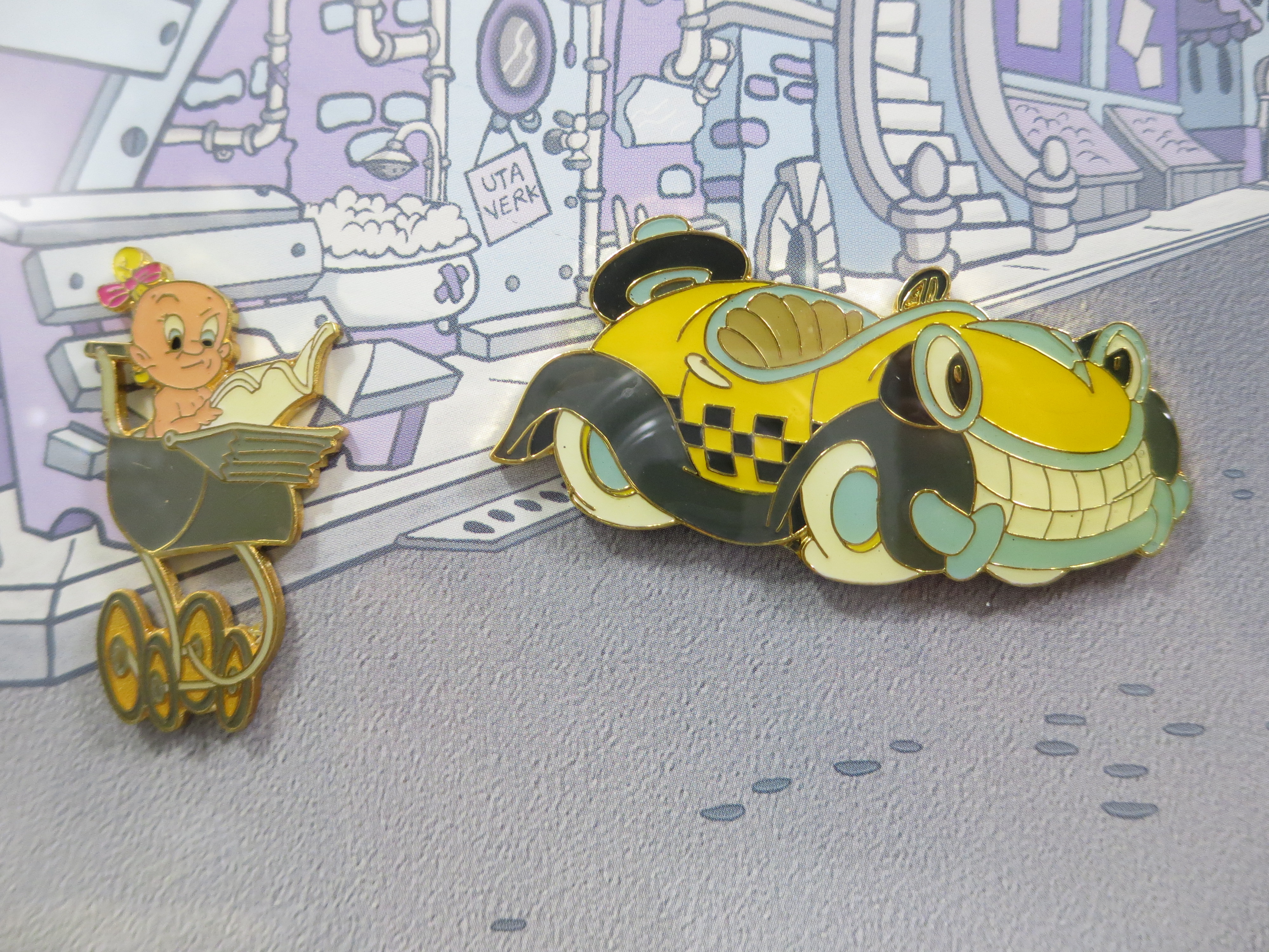 ロジャーラビット Roger Rabbit 10周年記念 ピンバッジセット How much is WHO FRAMED ROGER RABBIT 10th Anniversary Limited