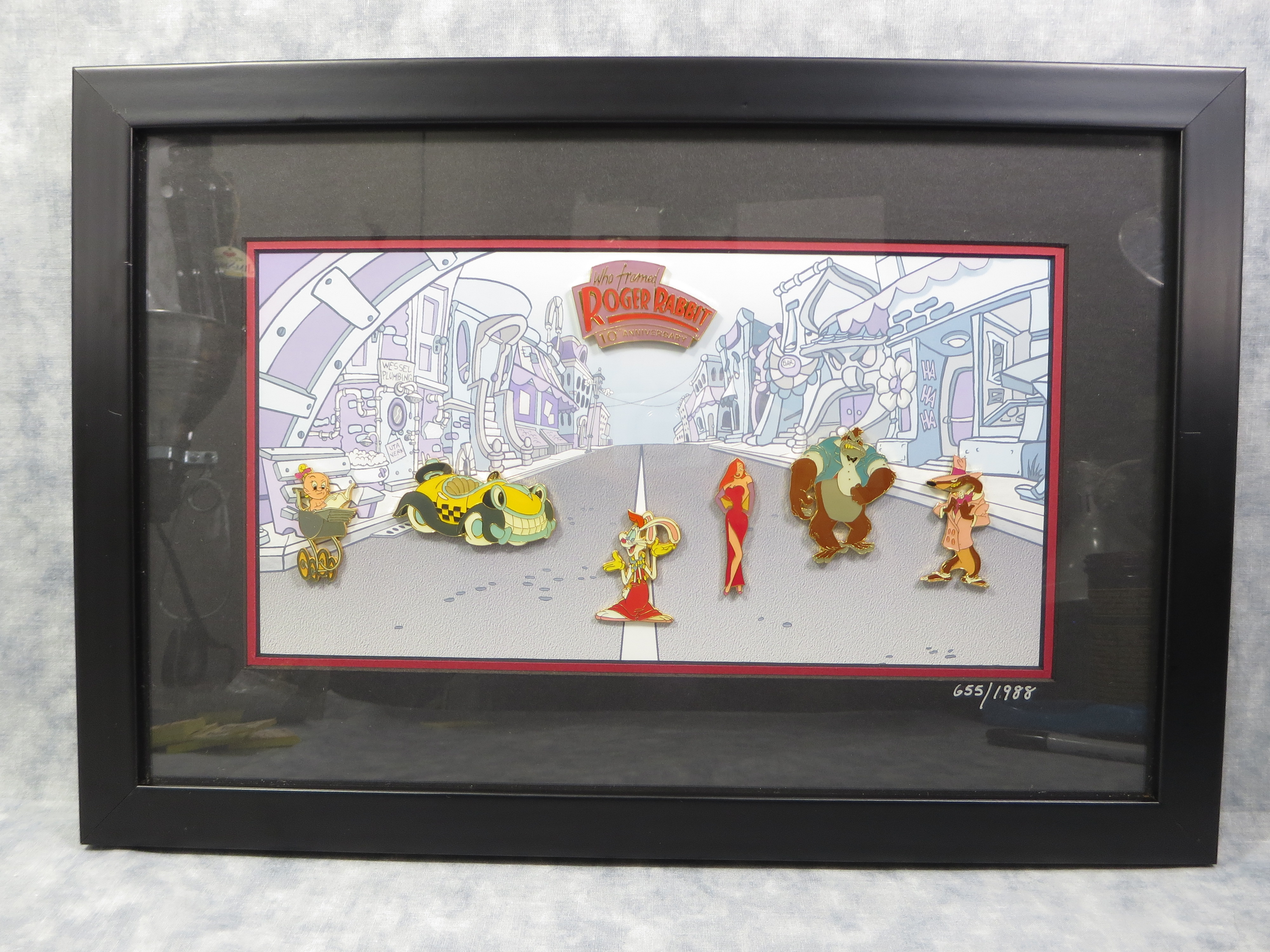 ロジャーラビット Roger Rabbit 10周年記念 ピンバッジセット How much is WHO FRAMED ROGER RABBIT 10th Anniversary Limited