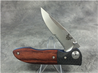 BENCHMADE 690S Wood & Carbon Fiber Partially-Serrated Liner Lock