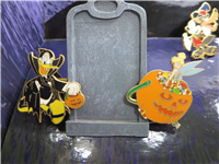 Disney Haunted Halloween Tombstone Diorama/Display Box with 13 Limited Edition Pins