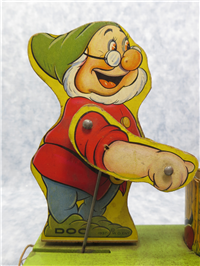 DOPEY & DOC Snow White Dwarfs Drummer Pull Toy #770 (Walt Disney ENT/Fisher Price, 1937)