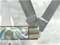 1995 BULLDOG Abalone Swirl Celluloid 2-Blade Trapper