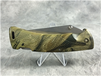 2002 BUCK 450 Protege Camo Serrated Lockback  with Sheath