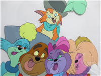 BANJO THE WOODPILE CAT Original Animation Production Cel  (Don Bluth, 1979)