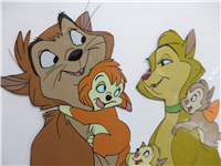 BANJO THE WOODPILE CAT Family Original Animation Production Cel  (Don Bluth, 1979)