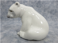 SEATED POLAR BEAR Porcelain Figurine (Lladro, #1209, 1972)