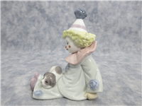 PIERROT WITH PUPPY Porcelain Figurine (Lladro, #5277)