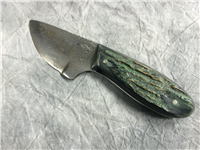 HG Green Damascus 6-3/8-inch Drop Point Knife with Sheath