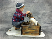 Norman Rockwell A BOY MEETS HIS DOG Four Seasons 6" Figurine (Gorham, 1958)