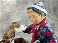 Norman Rockwell A BOY MEETS HIS DOG Four Seasons 6" Figurine (Gorham, 1958)