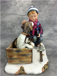 Norman Rockwell A BOY MEETS HIS DOG Four Seasons 6" Figurine (Gorham, 1958)
