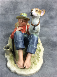 Norman Rockwell ADVENTURERS BETWEEN ADVENTURES Four Seasons 4-1/2" Figurine (Gorham)