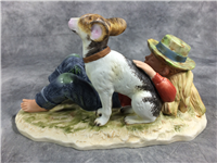 Norman Rockwell ADVENTURERS BETWEEN ADVENTURES Four Seasons 4-1/2" Figurine (Gorham)