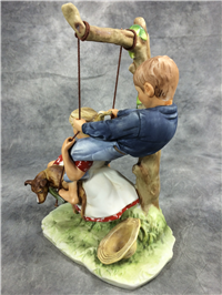 Norman Rockwell FLYING HIGH Young Love Four Seasons 9" Figurine (Gorham)