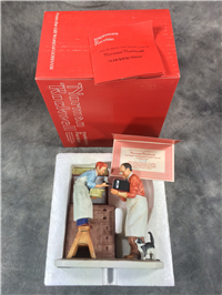 Norman Rockwell YEAR END COUNT Helping Hand Four Seasons 7-1/2" Figurine (Gorham)