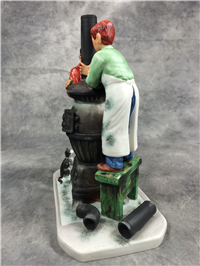Norman Rockwell COAL SEASON'S COMING Helping Hand 4 Seasons 8" Figurine (Gorham)