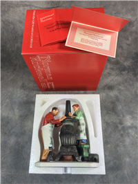 Norman Rockwell COAL SEASON'S COMING Helping Hand 4 Seasons 8" Figurine (Gorham)