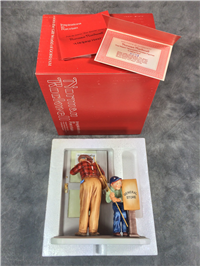 Norman Rockwell CLOSED FOR BUSINESS Helping Hand 4 Seasons 8" Figurine (Gorham)