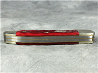 BUCK CREEK Red Jigged Bone Handmade 2-Blade Copperhead