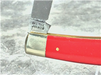 BUCK CREEK Handmade Red 3-Blade Stockman