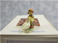 First Edition GOOSE GIRL 7/8 inch Olszewski/Goebel Miniature Figurine (Hummel 283-P, 1992)