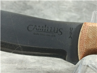 CAMILLUS 8-1/2" Plain Edge BUSHCRAFTER Fixed Blade Knife with Leather Sheath
