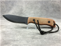 CAMILLUS 8-1/2" Plain Edge BUSHCRAFTER Fixed Blade Knife with Leather Sheath