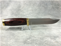 Wood-Handled 9-1/4" Fixed-Blade Knife with Sheath
