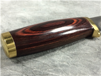 Wood-Handled 9-1/4" Fixed-Blade Knife with Sheath
