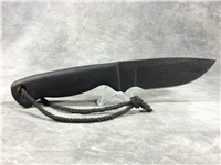 Black 9" Fixed-Blade Knife with Black Sheath