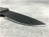 Black 9" Fixed-Blade Knife with Black Sheath