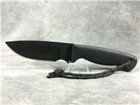 Black 9" Fixed-Blade Knife with Black Sheath
