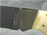 2012 CANAL STREET Antique Smooth Bone Limited Edition Catskill Drop Point Hunter Knife