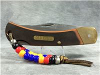SCHRADE OLD TIMER 6OT Sawcut Folding Lockback  in Leather Sheath