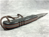 TOPS KNIVES Tex Creek S-145 8-7/8" Black River Wash Fixed-Blade Hunters Knife