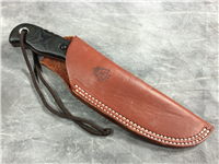 TOPS KNIVES Tex Creek S-145 8-7/8" Black River Wash Fixed-Blade Hunters Knife