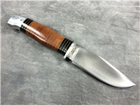 A.G. RUSSELL 8-5/8" Stacked Leather Hunting Knife with Sheath